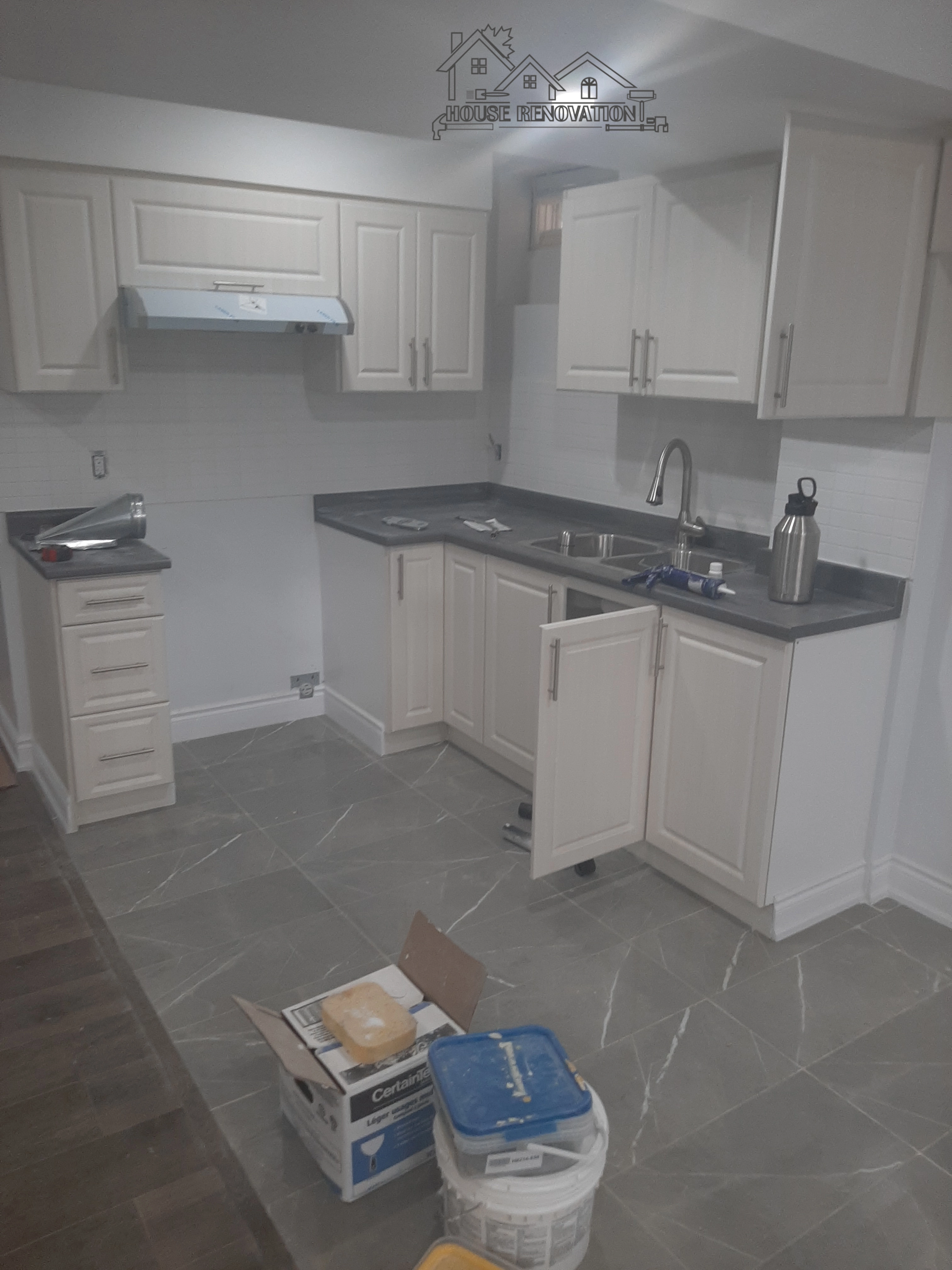 Woodbridge basement renovation project with modern design